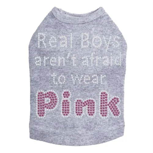 Real Boys Aren't Afraid to Wear Pink Rhinestone Tank - Many Colors