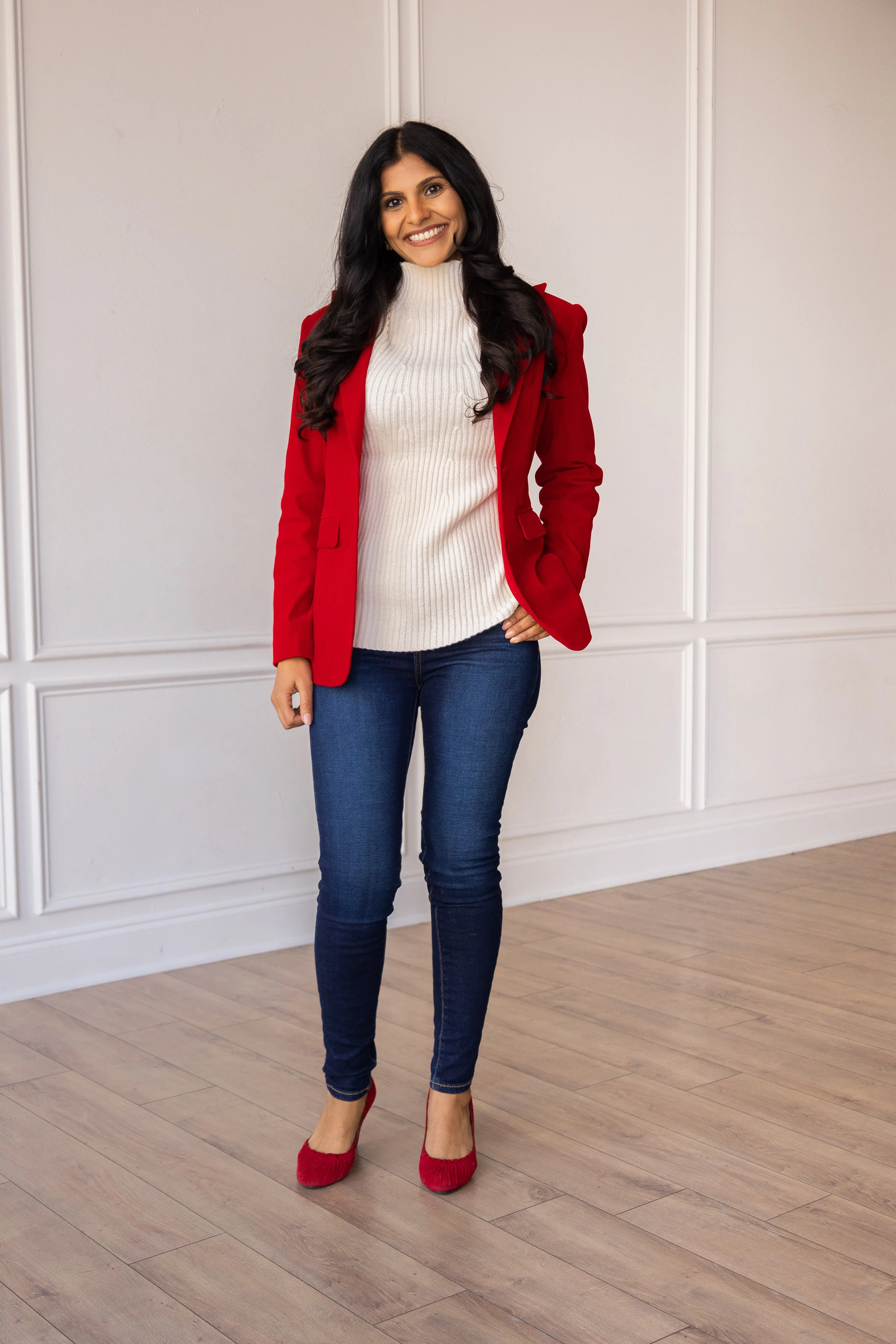 Red Velvet Blazer