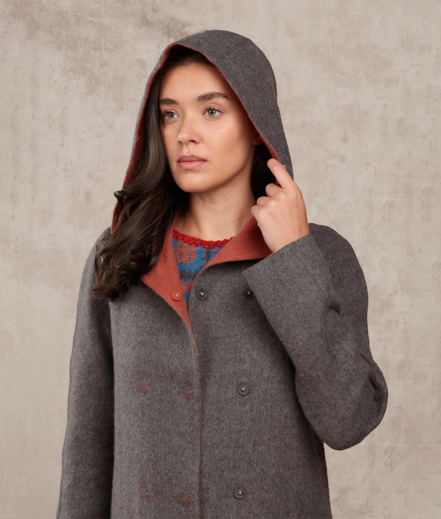 Reversible Hooded Coat