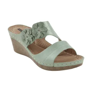 Rita Mint Wedge Sandals