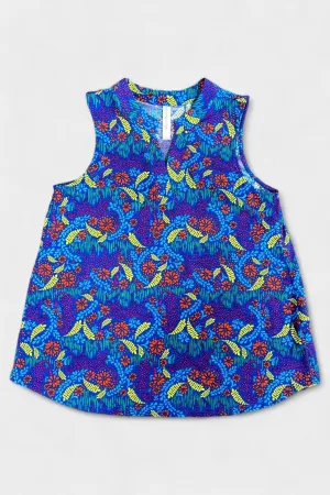 Royal Multi Cheetah Lizzy Tank Top [NO RETURNS]