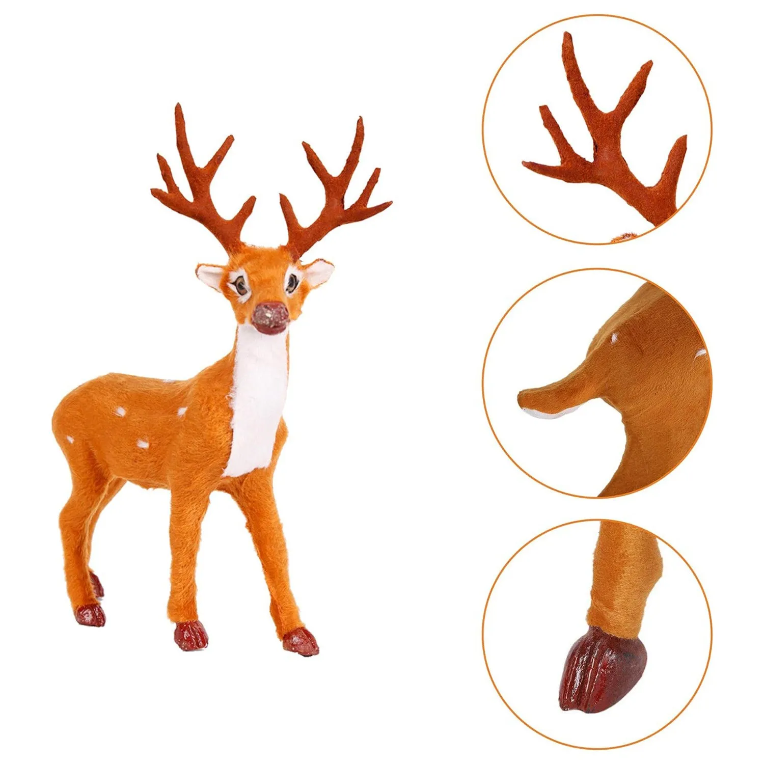 Santa's Reindeer Christmas Decoration, Simulation Christmas Reindeer for Home Festival Gift