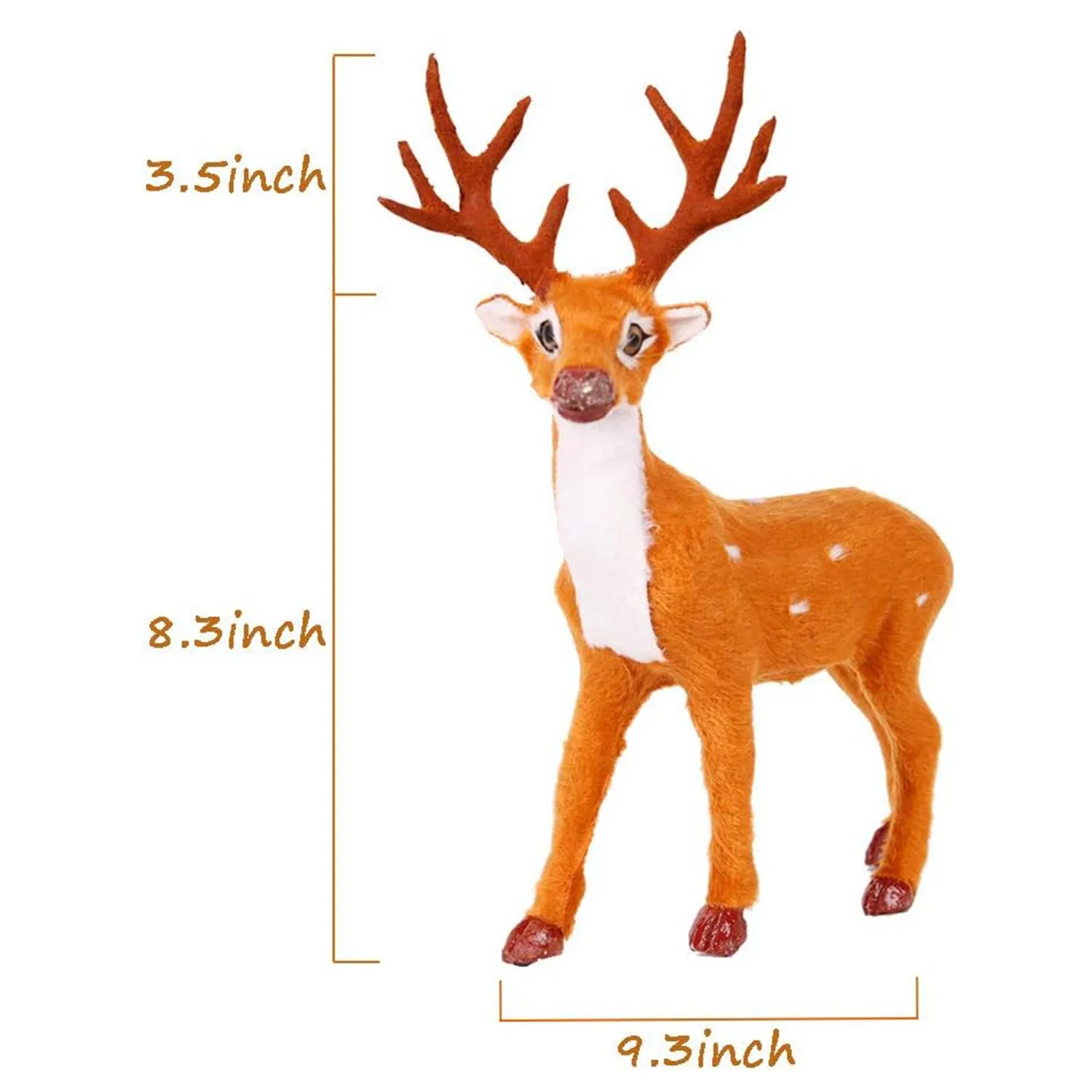 Santa's Reindeer Christmas Decoration, Simulation Christmas Reindeer for Home Festival Gift