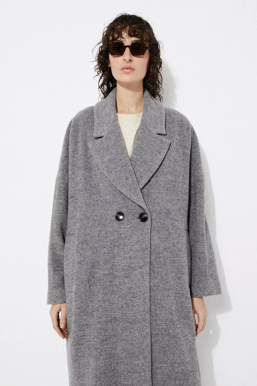 Setut Wool Coat Grey Melange