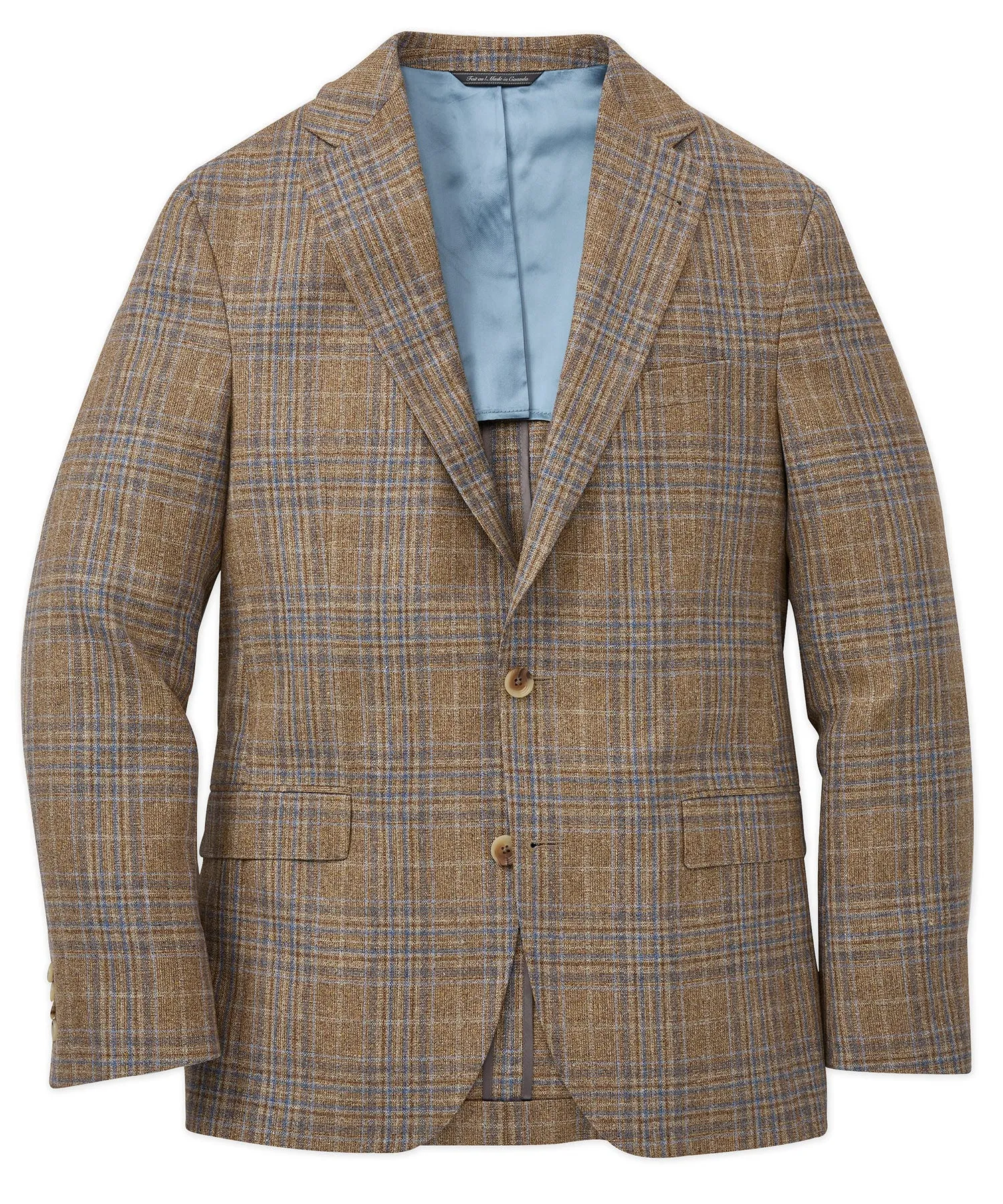 Silk-Wool Plaid Sport Coat