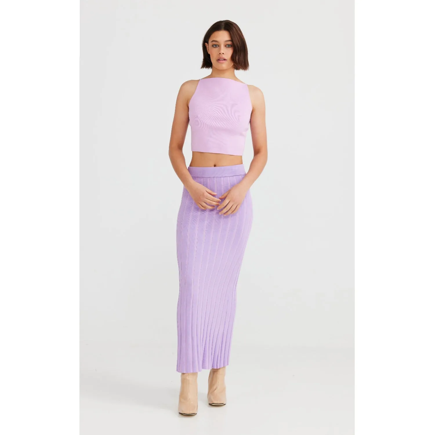 Skirt Knit Lola - Dark   Light Lilac