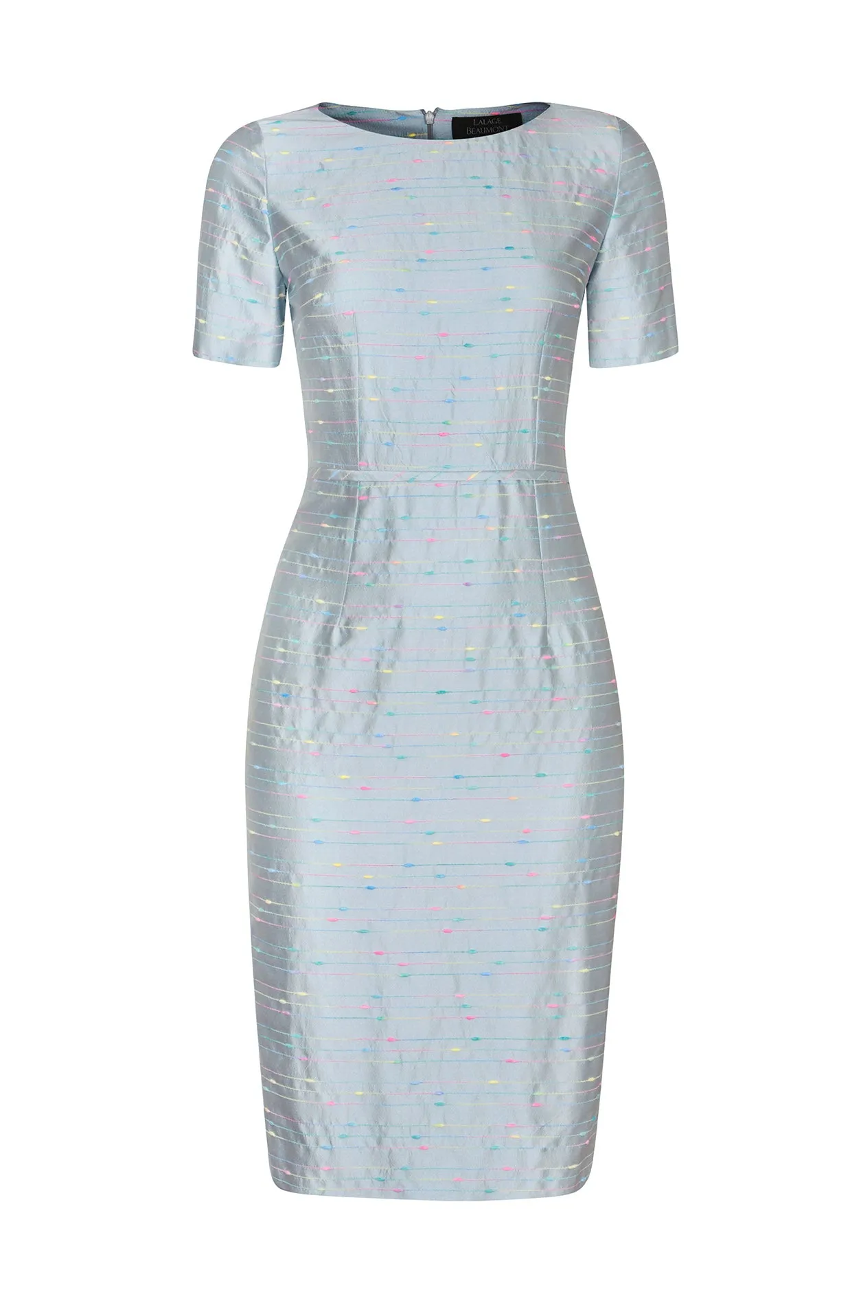 Sky Dress in Silk Slub Stripe - Angie