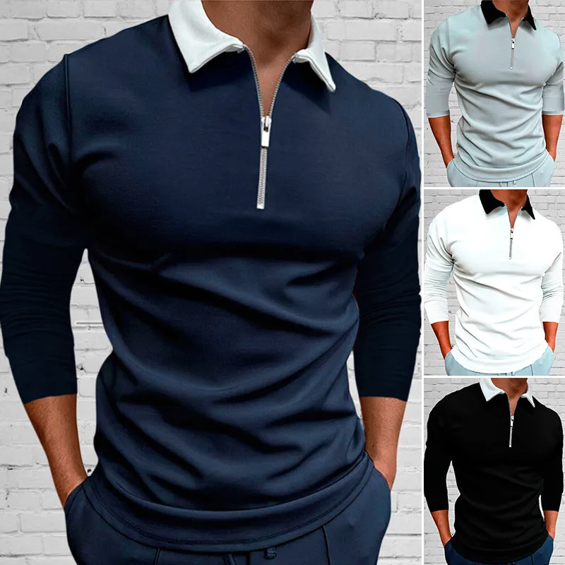 Slim Fit Zip Lapel T-Shirt