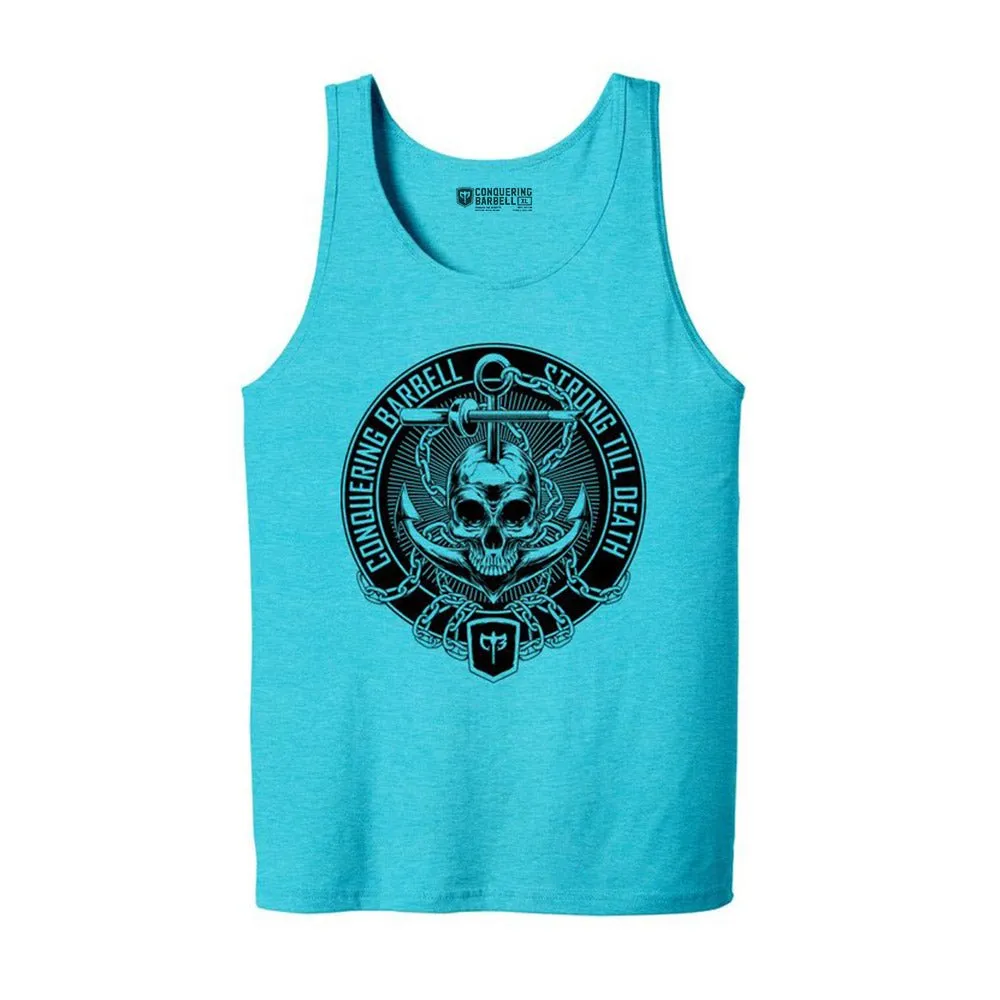 Strong Till Death - on Aqua Tank Top