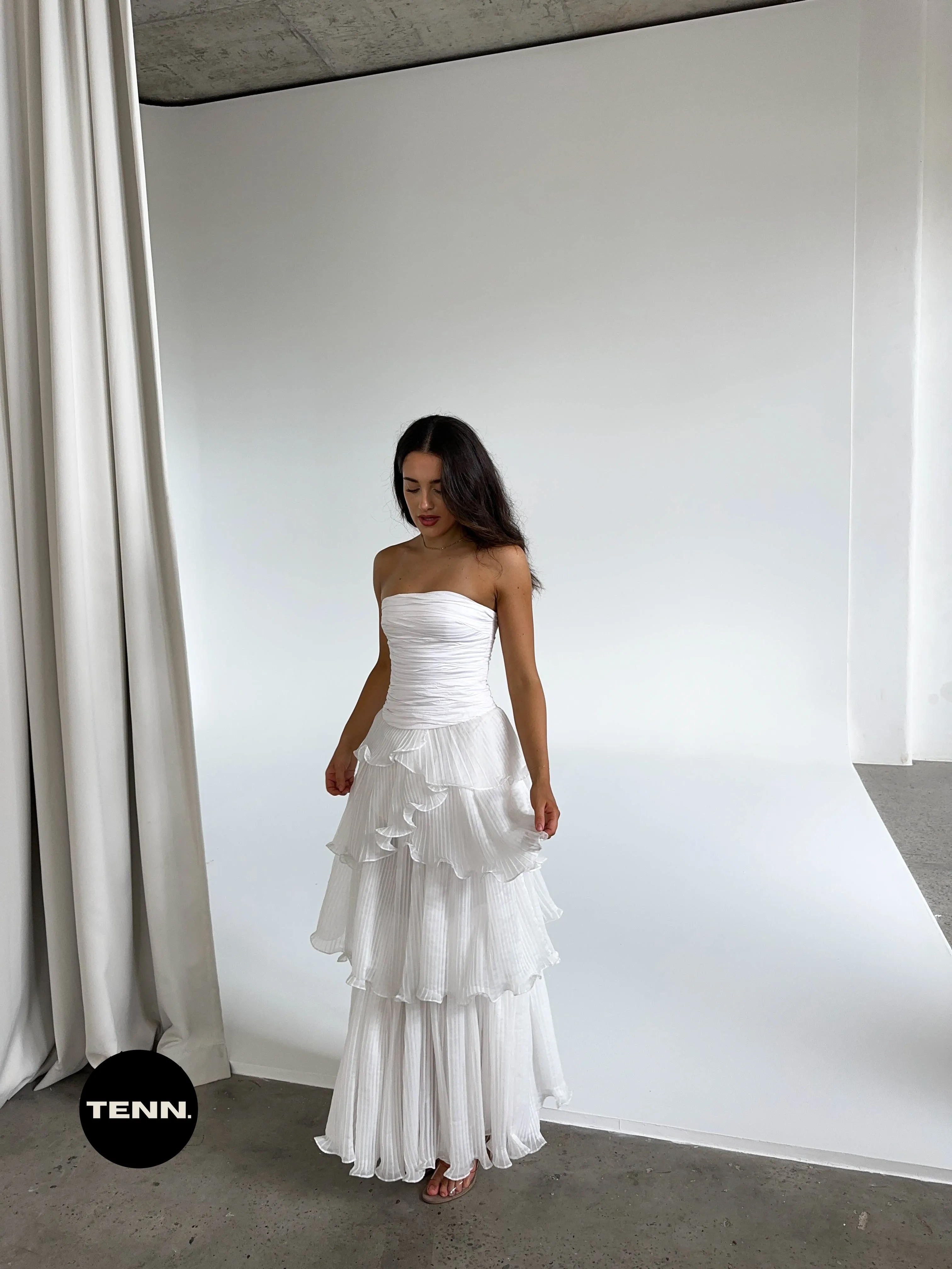 Sunbeam Bustier & Cosmos Tiered Maxi Skirt