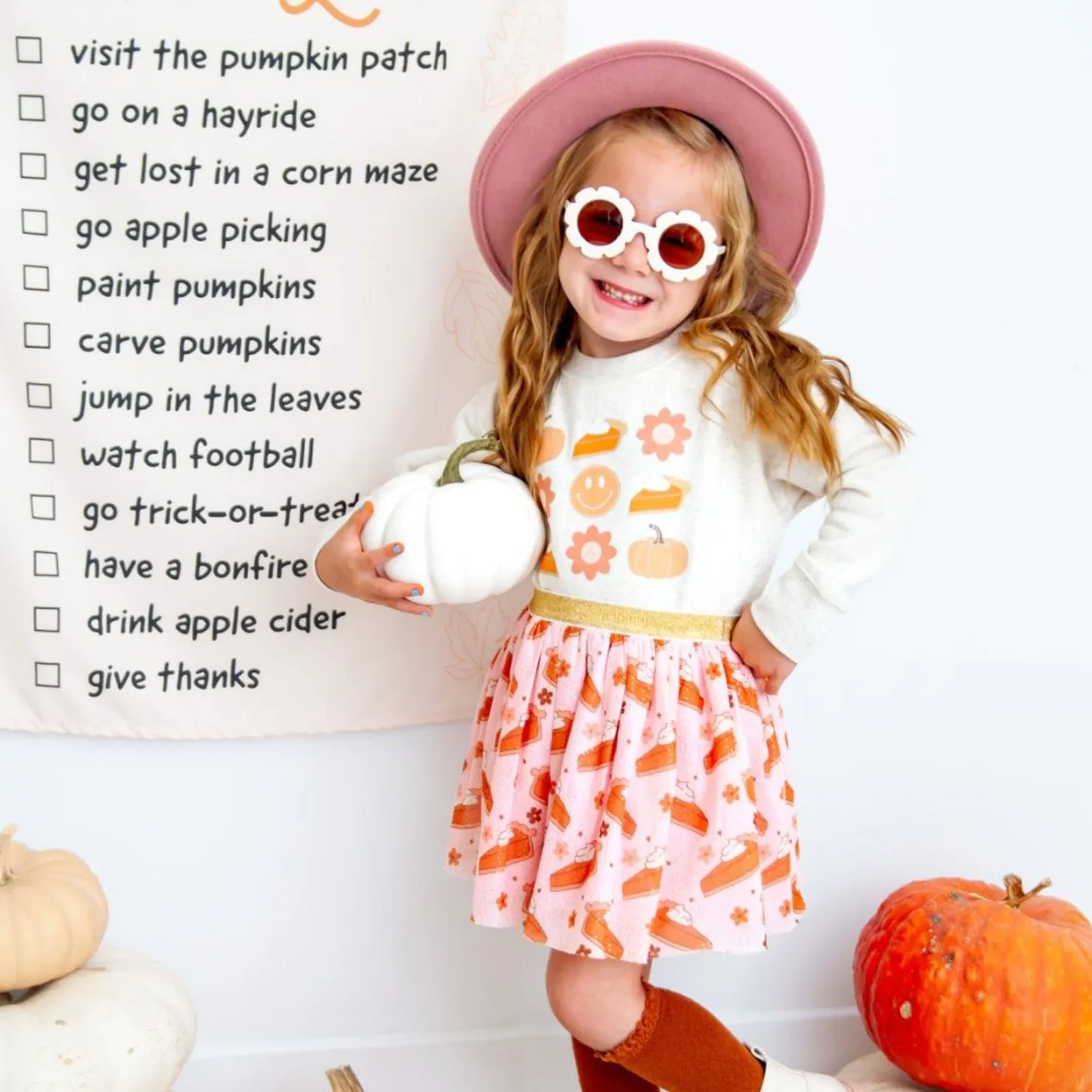 Sweet Wink Girls Pumpkin Pie Thanksgiving Tutu Skirt