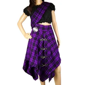 Tartan Pixie Skirt, Purple Checkered Original by Highland Kilt Company