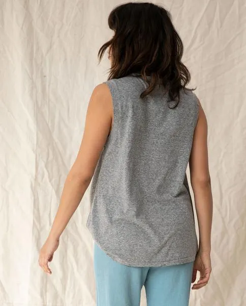 The Great - The Sleeveless Crew Heather Grey