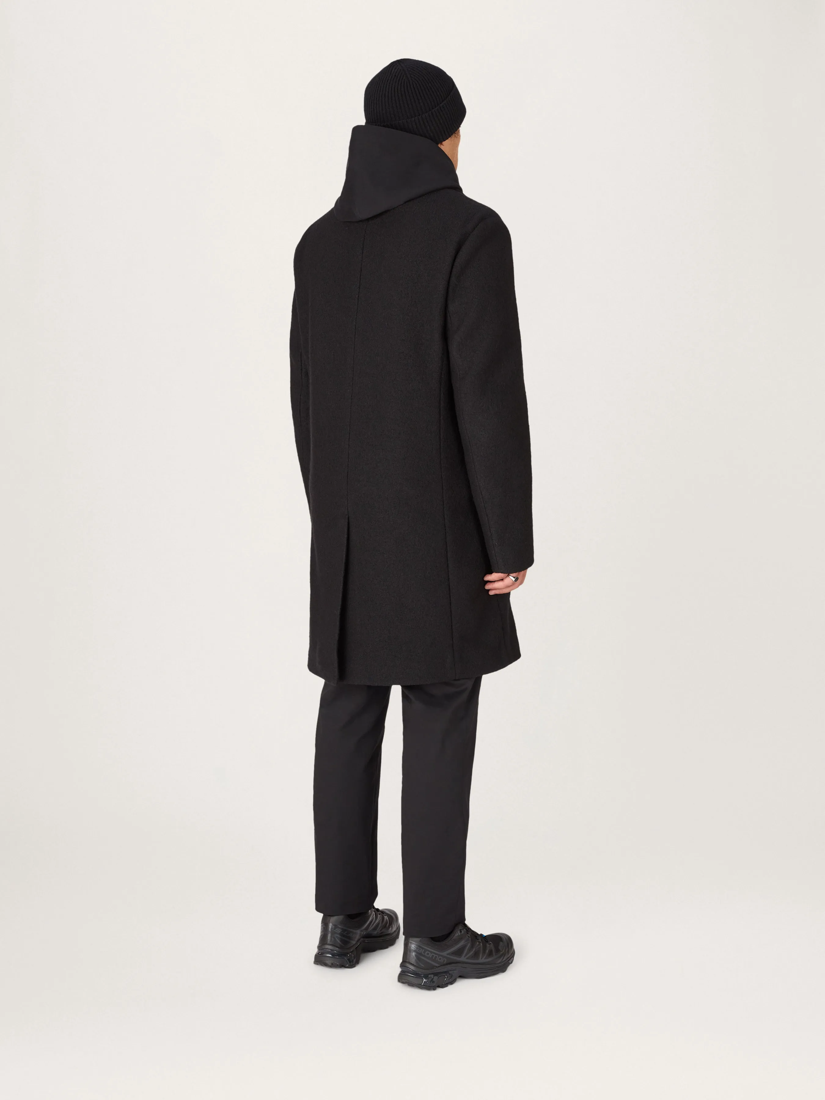 The Jersey Wool Coat || Black | LESTRANGE