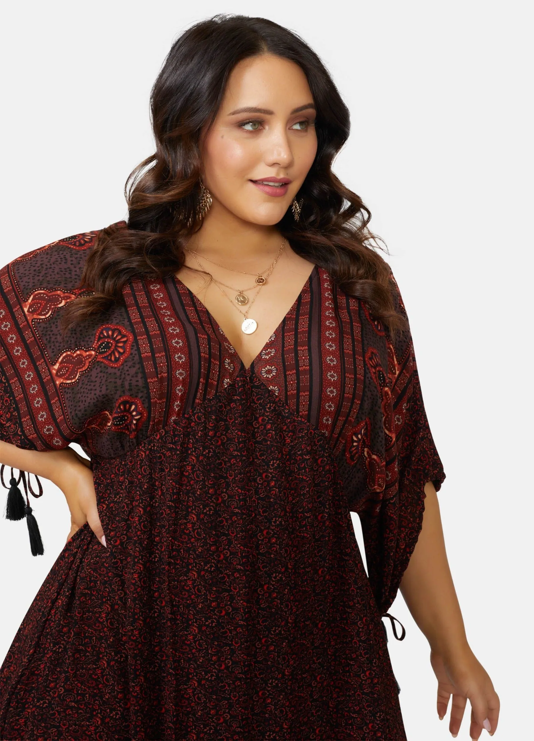 The Poetic Gypsy - Mid Sleeve Lovespice Maxi Dress