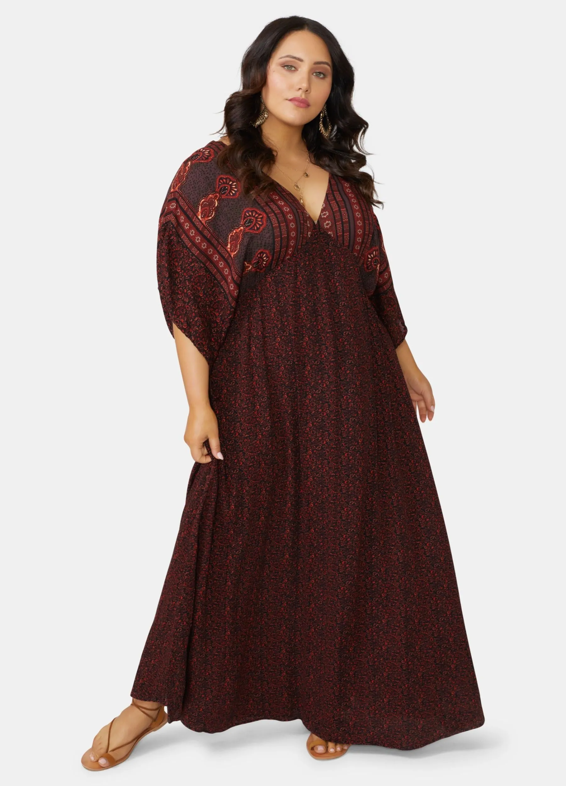 The Poetic Gypsy - Mid Sleeve Lovespice Maxi Dress