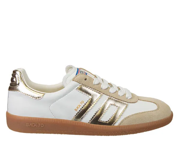 The Retro Soccer Lace Sneaker in Beige