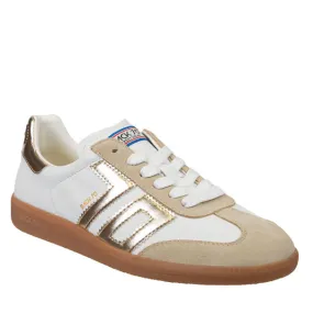 The Retro Soccer Lace Sneaker in Beige