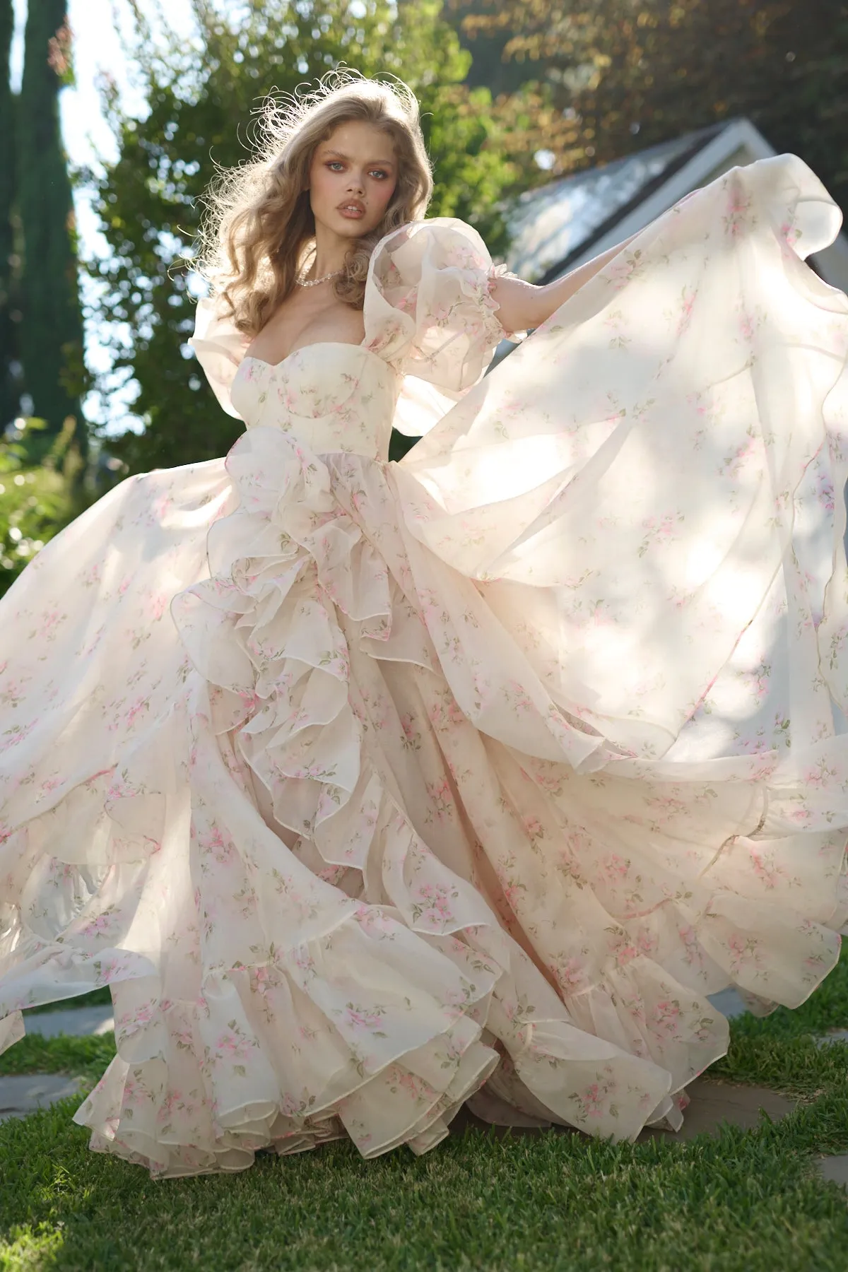 The Summer Home In Bloom Bridal Gown