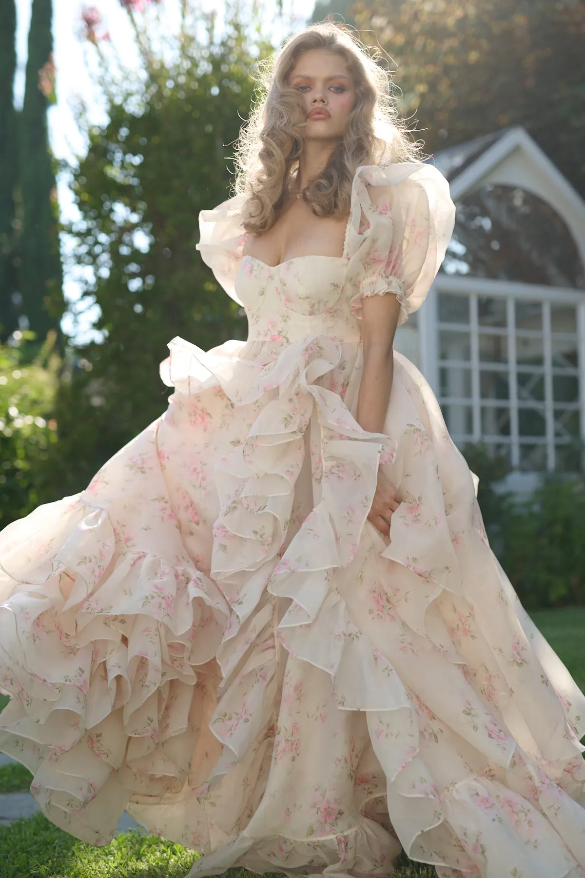 The Summer Home In Bloom Bridal Gown