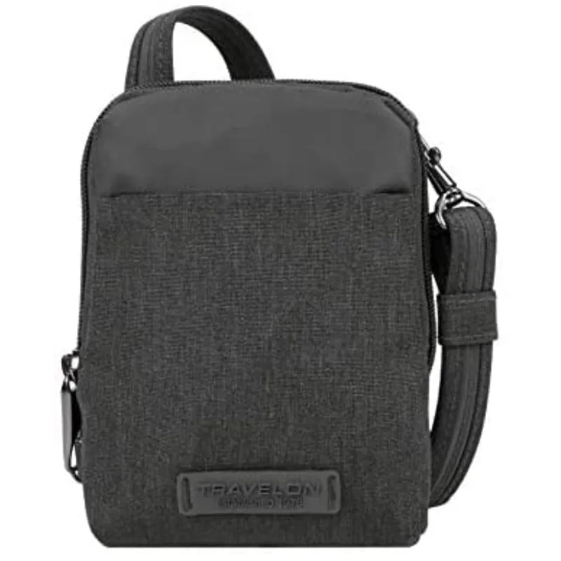 Travelon Metro Anti-Theft Stadium Mini Crossbody Gray Heather