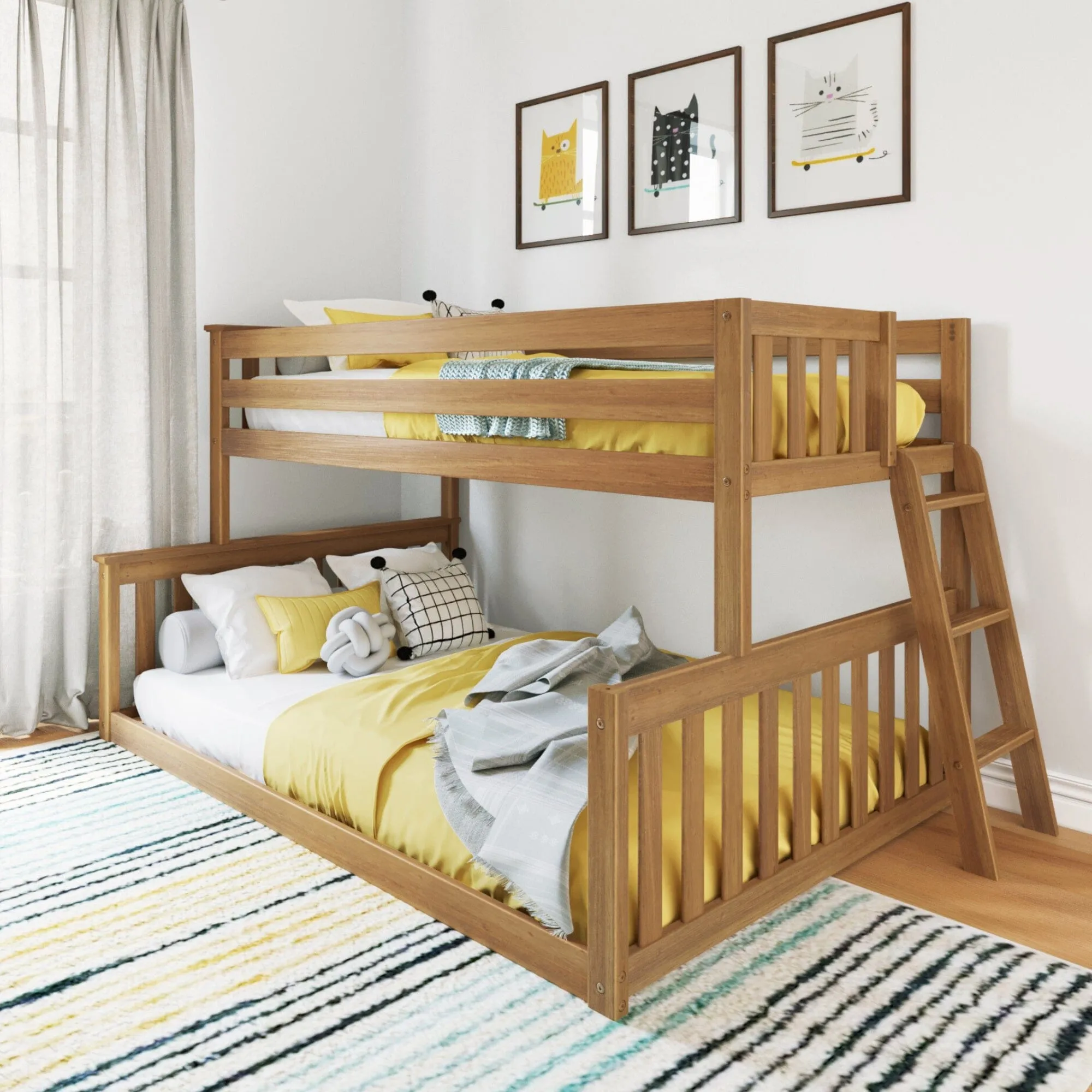 Twin Over Full Low Bunk Bed