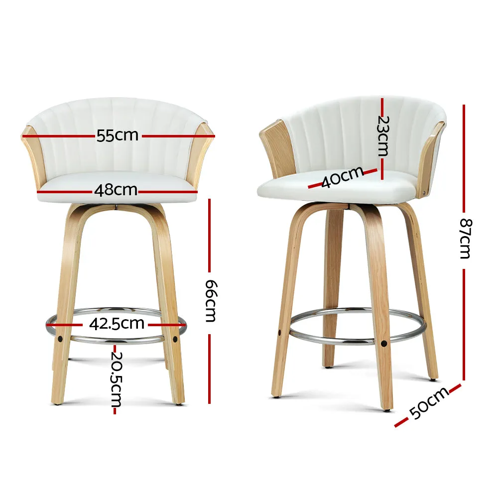 Two Bar Stools Kitchen Leather Barstools Swivel Counter Chairs