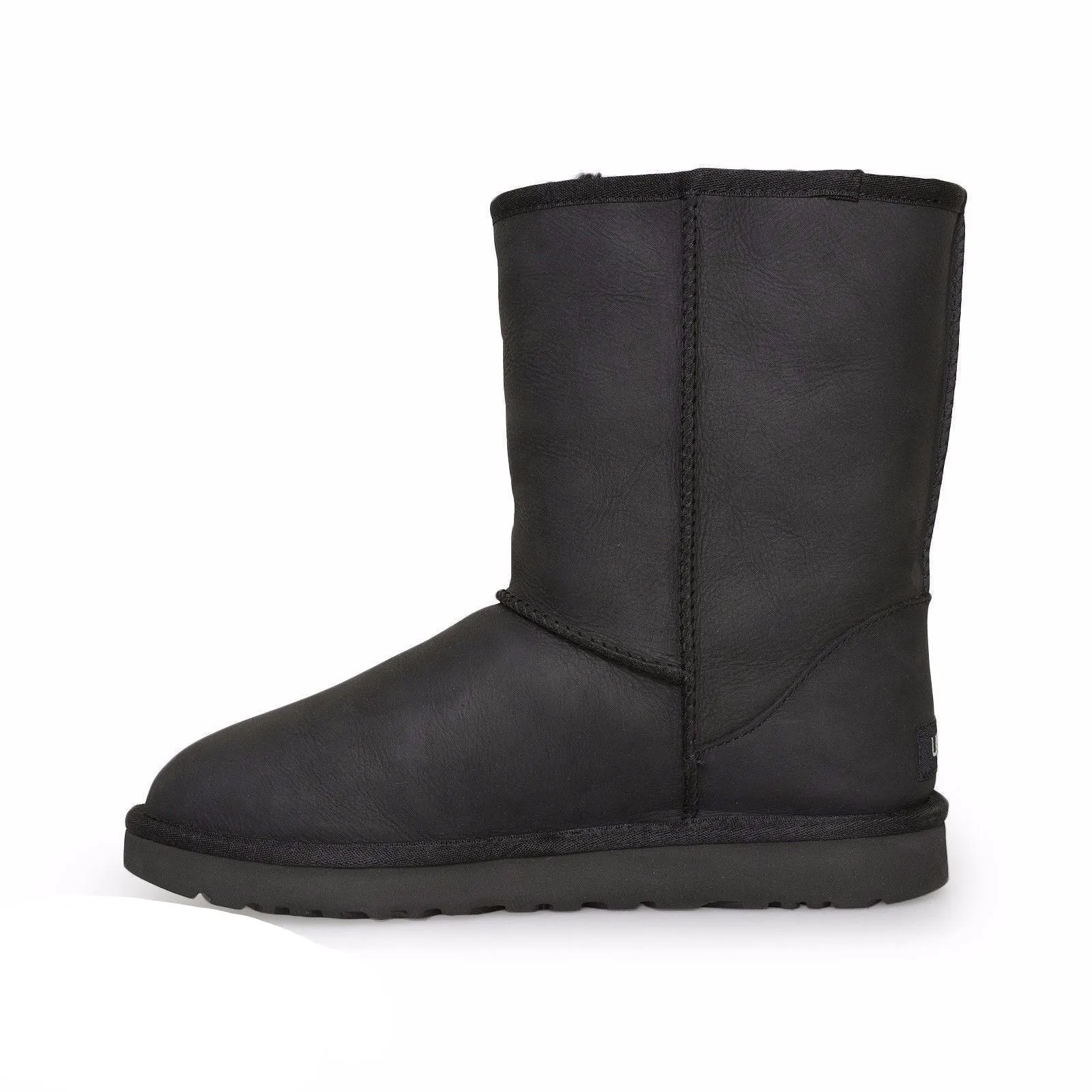 UGG Classic Short Leather Black Boots