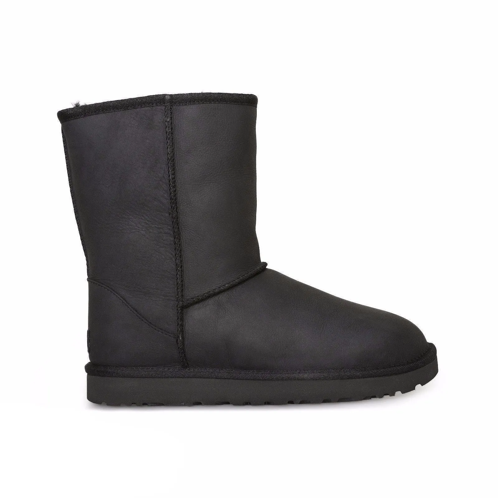 UGG Classic Short Leather Black Boots