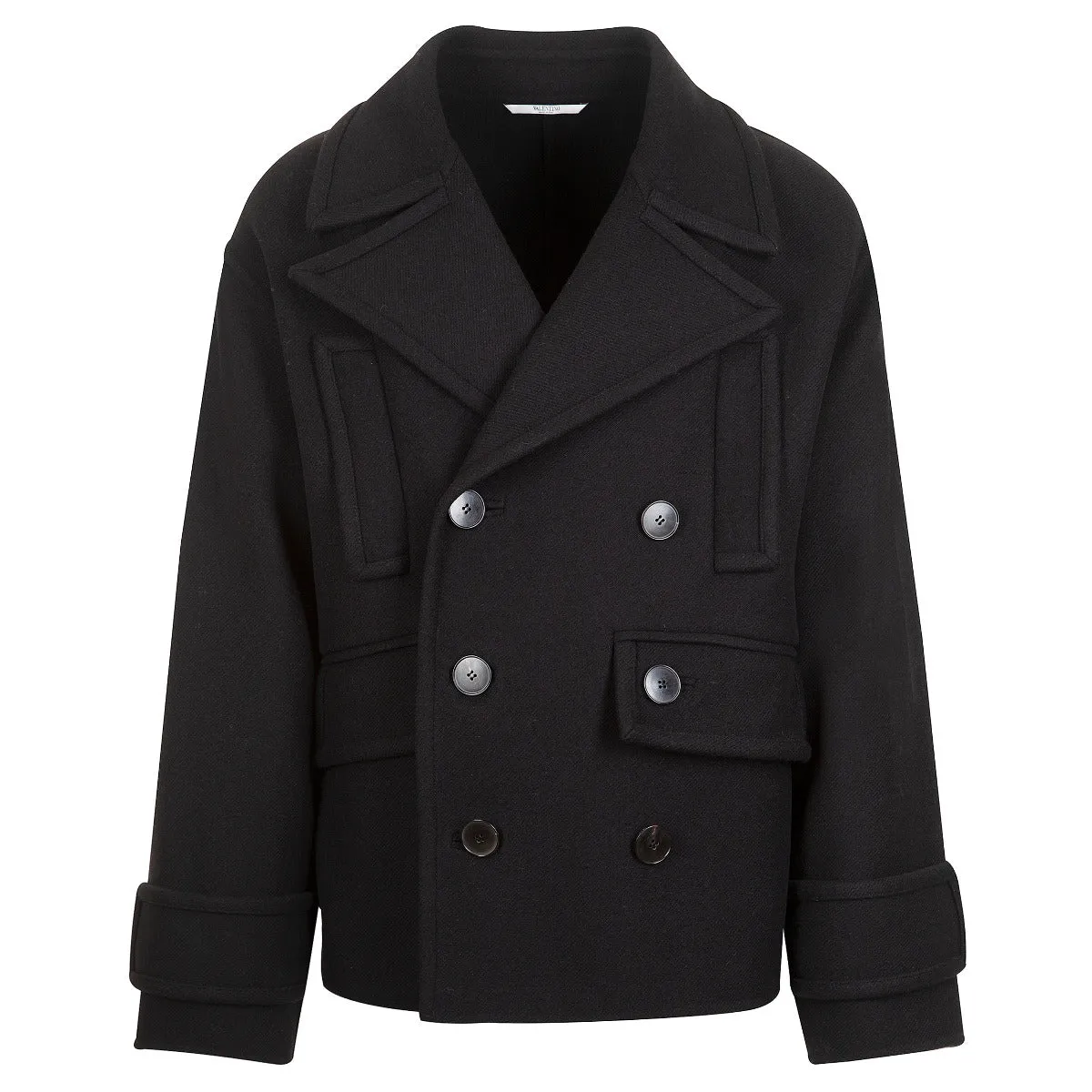 Valentino Doubled Wool Pea Coat