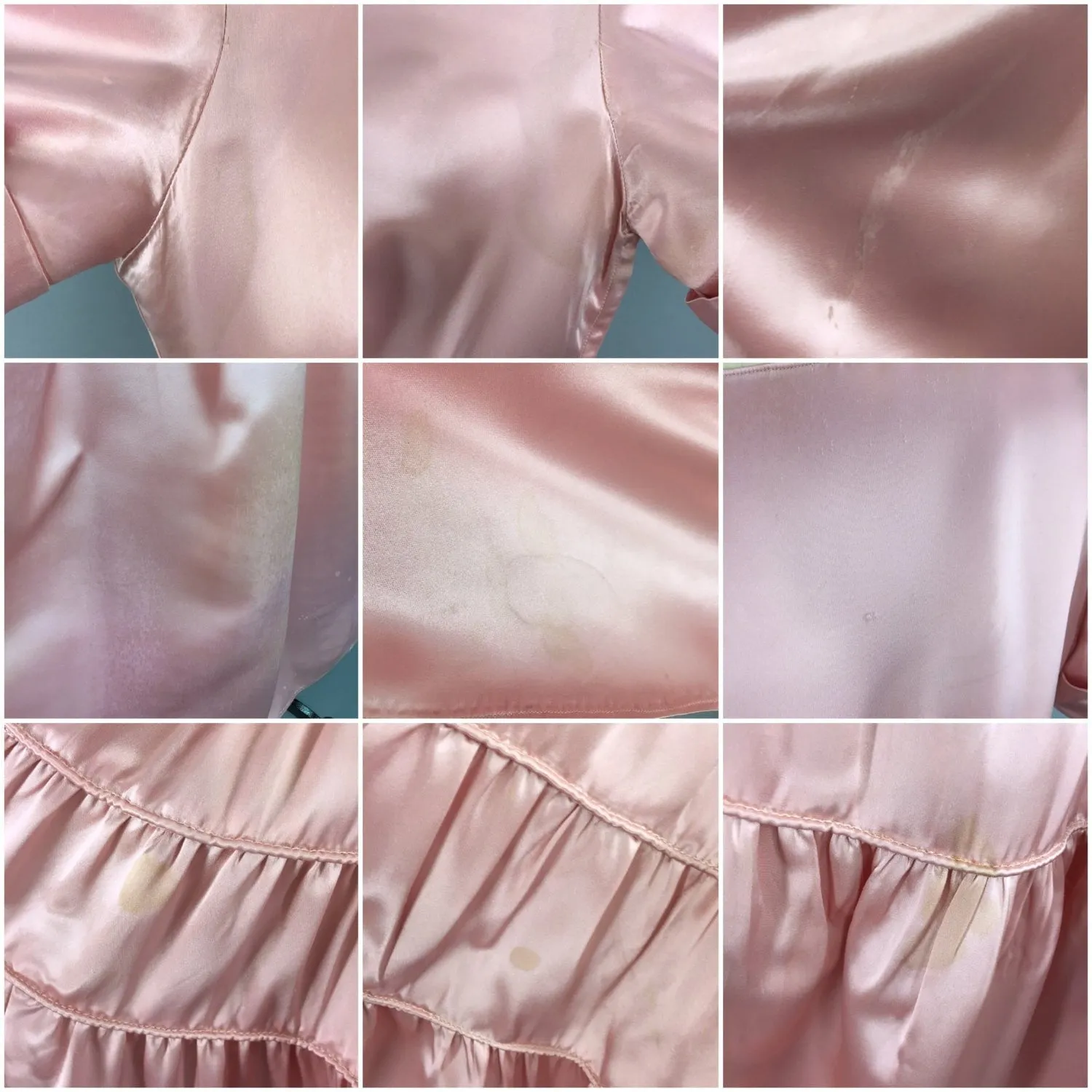 Vintage 1930s-1940s Satin Gown / Pink Maxi Dress