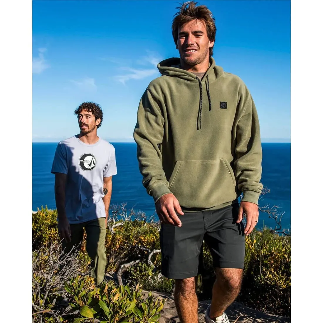 Volcom Second Trip Pullover Fleece Hoodie - Thyme Green