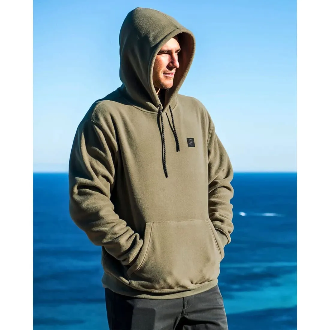 Volcom Second Trip Pullover Fleece Hoodie - Thyme Green