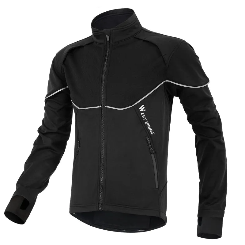 Warm Winter Cycling Suit Thermal Fleece Windproof Bike Jersey Running Ski Bicycle Jacket Coat Pants M-3XL Sportswear