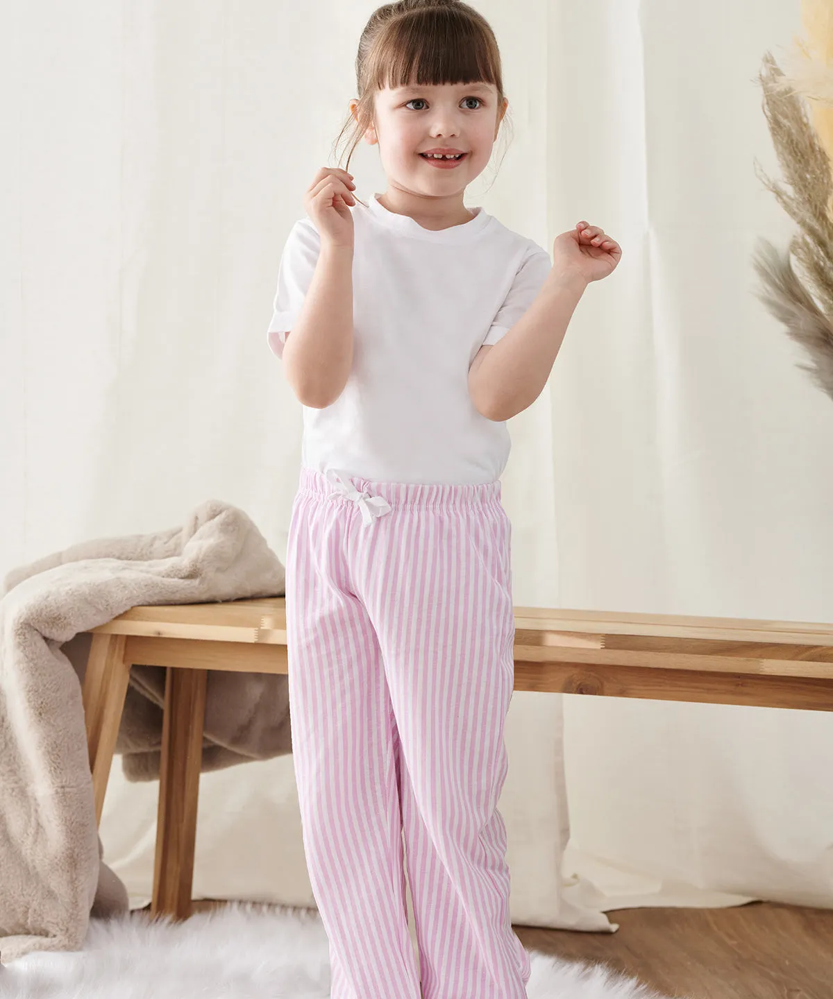 White/Heather Grey - Kids long pyjamas