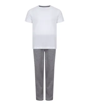 White/Heather Grey - Kids long pyjamas