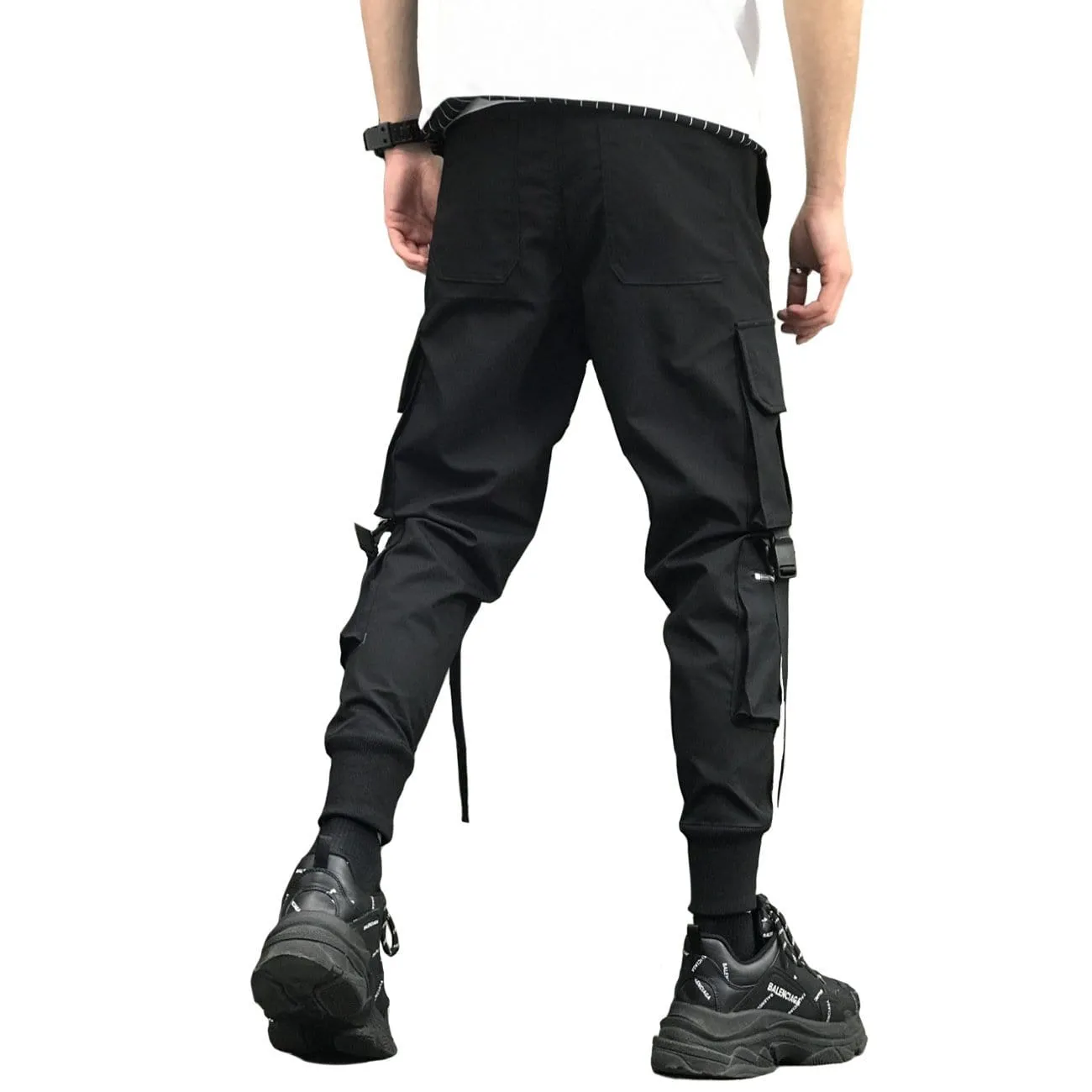 WLS Zipper Pockets Ribbons Cargo Pants