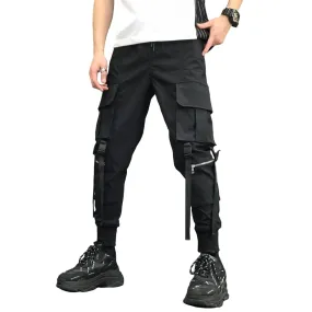 WLS Zipper Pockets Ribbons Cargo Pants