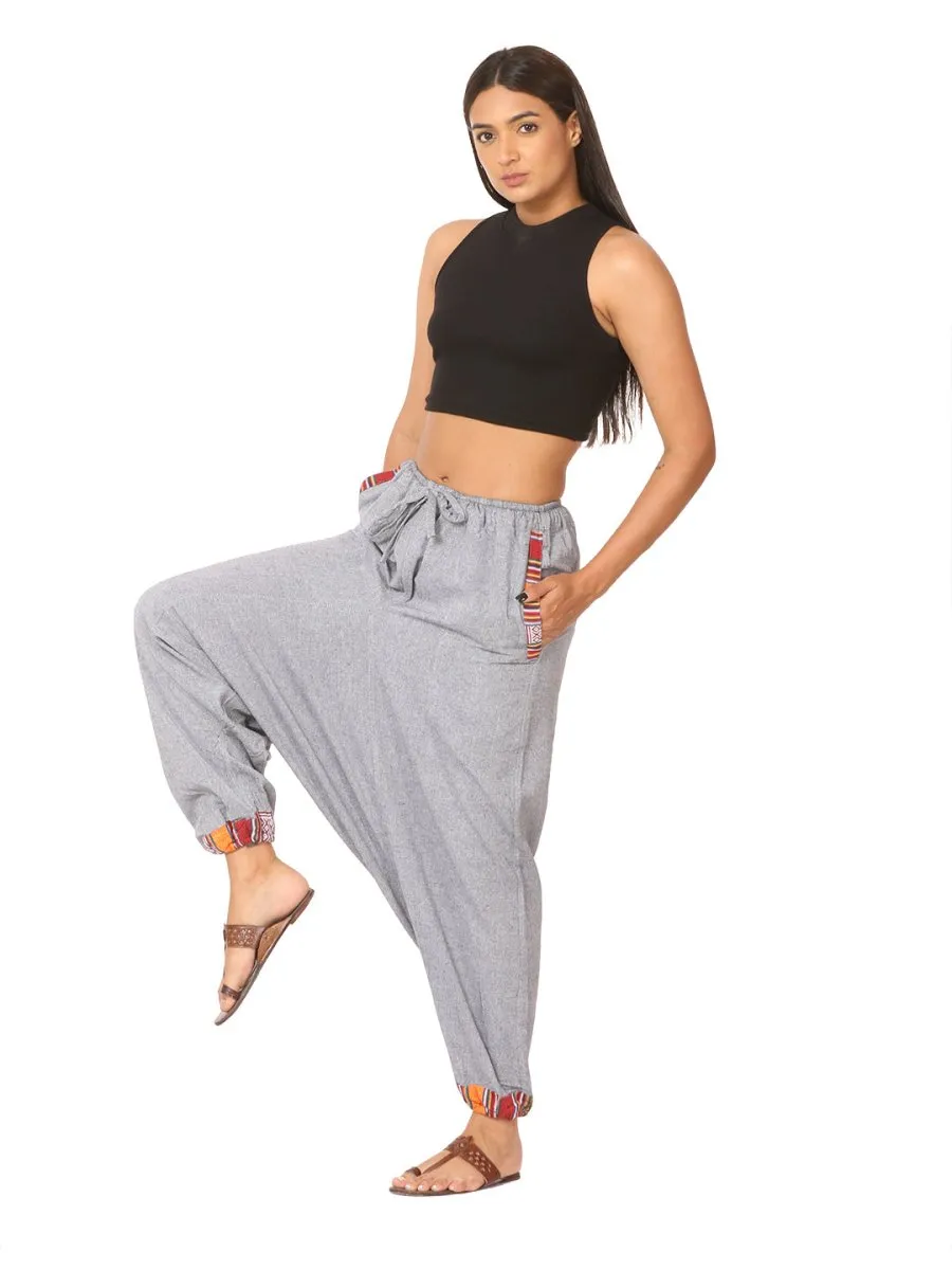 Women's Designer Harem Pants | Grey | Fits Waist Size 28" to 36"