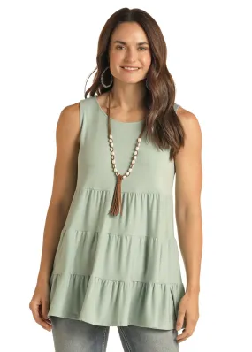 Women's Panhandle Aqua Tiered Tank Top