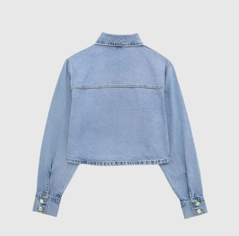 Women's Short Denim Jacket or Mid-length Denim Skirt