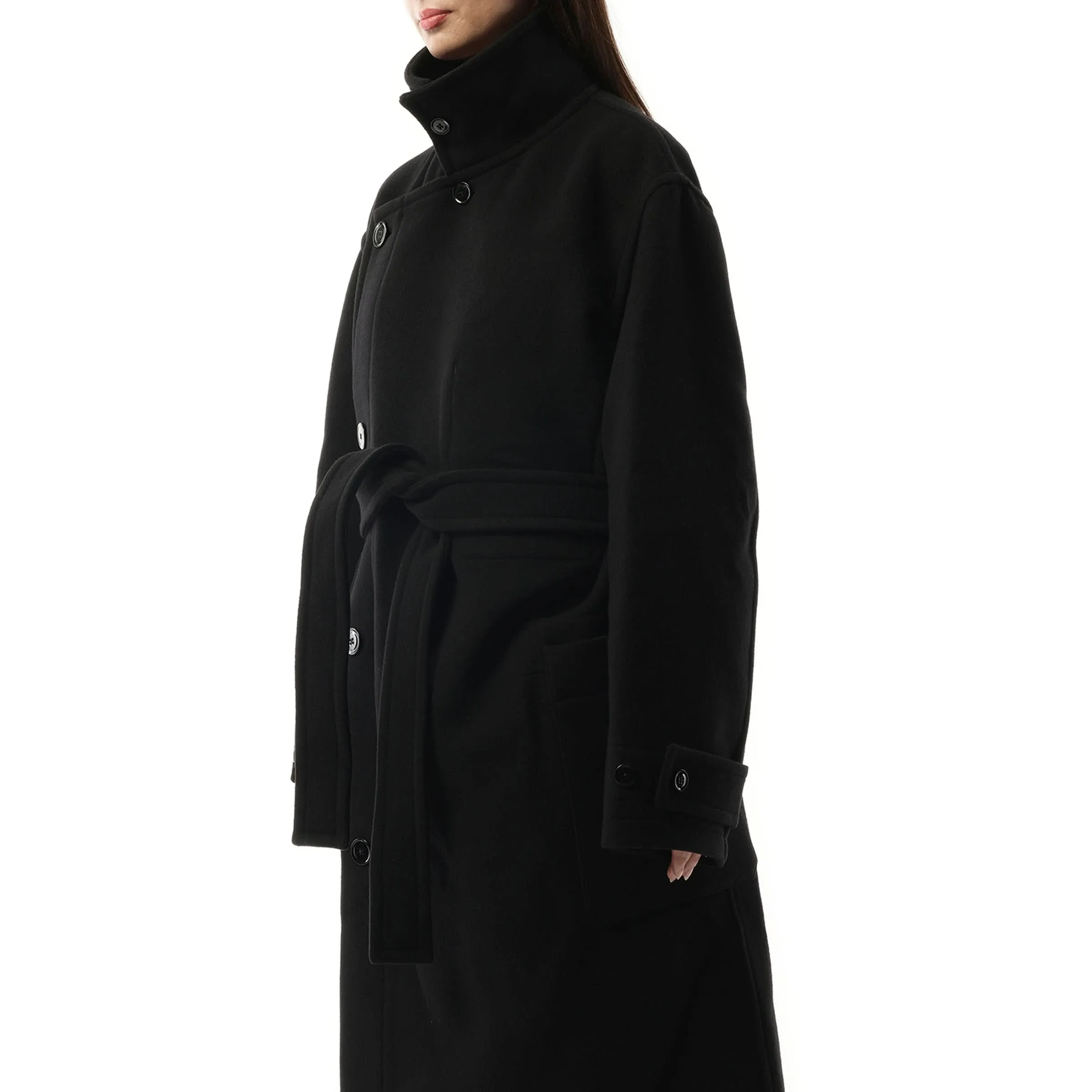 Wrap Coat in Black