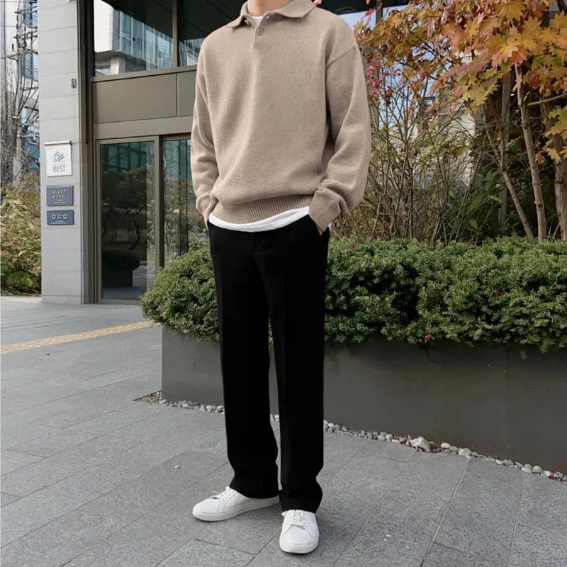 xiangtuibao - KNITTED POLO SWEATER